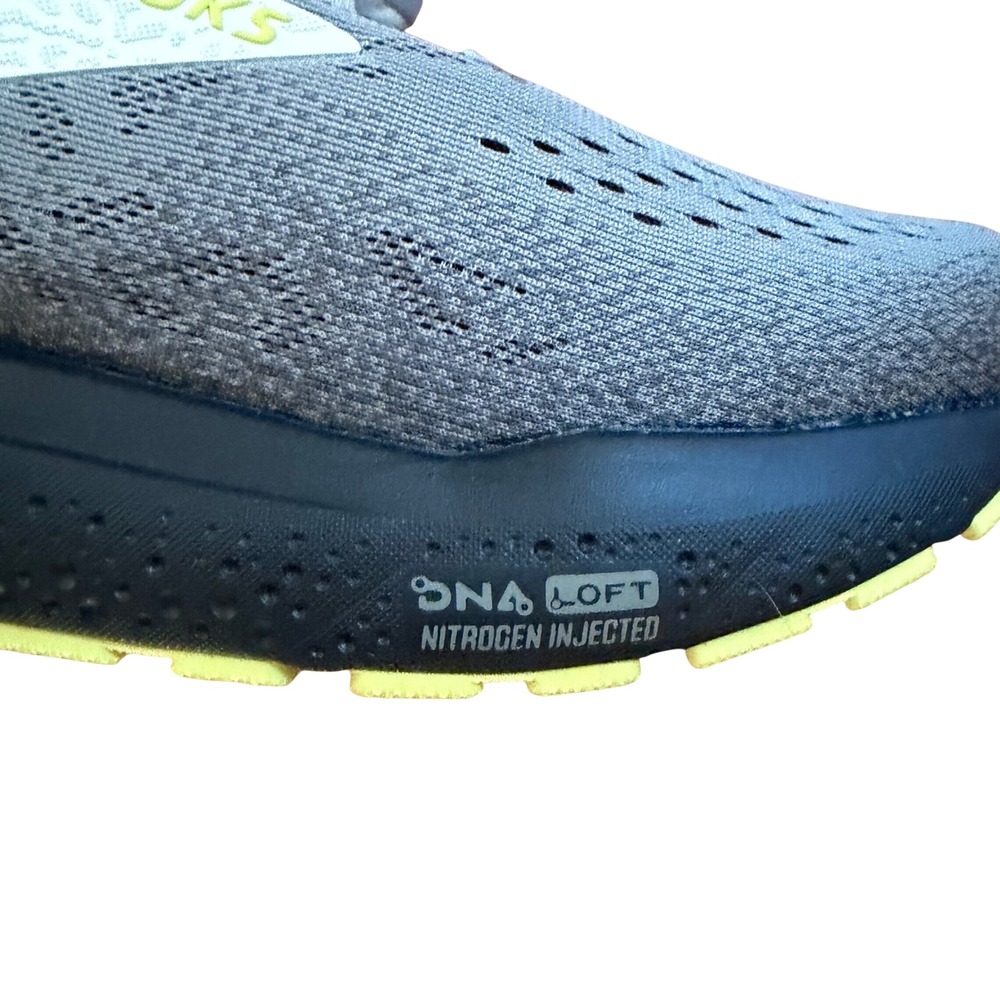 NEW IN BOX Brooks Ghost 16 Gray Lime Green Men's Running Walking Shoes Size 12.5 - Picture 8 of 13